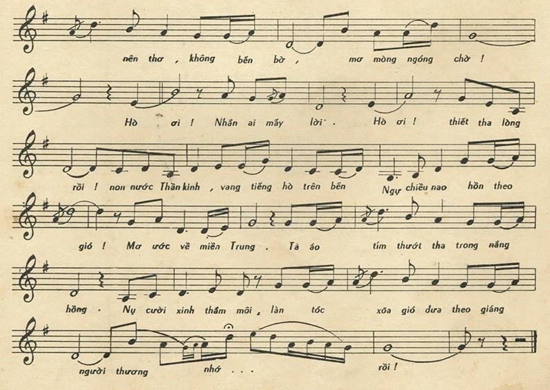 Sheet nhạc Mơ Về Sông Hương 2